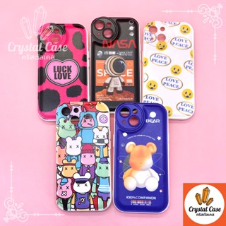 เคสมือถือนิ่มผิวเงา 14 14+ 14pro 14promax ซิลิโคน TPU พิมพ์ลายการ์ตูน กันกล้องวงกลม