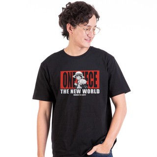 เสื้อยืด Dextreme เสื้อวันพีซลาย Red ลูฟี่ Luffy (DOP-697) [One Piece] สีดำ และ สีขาว