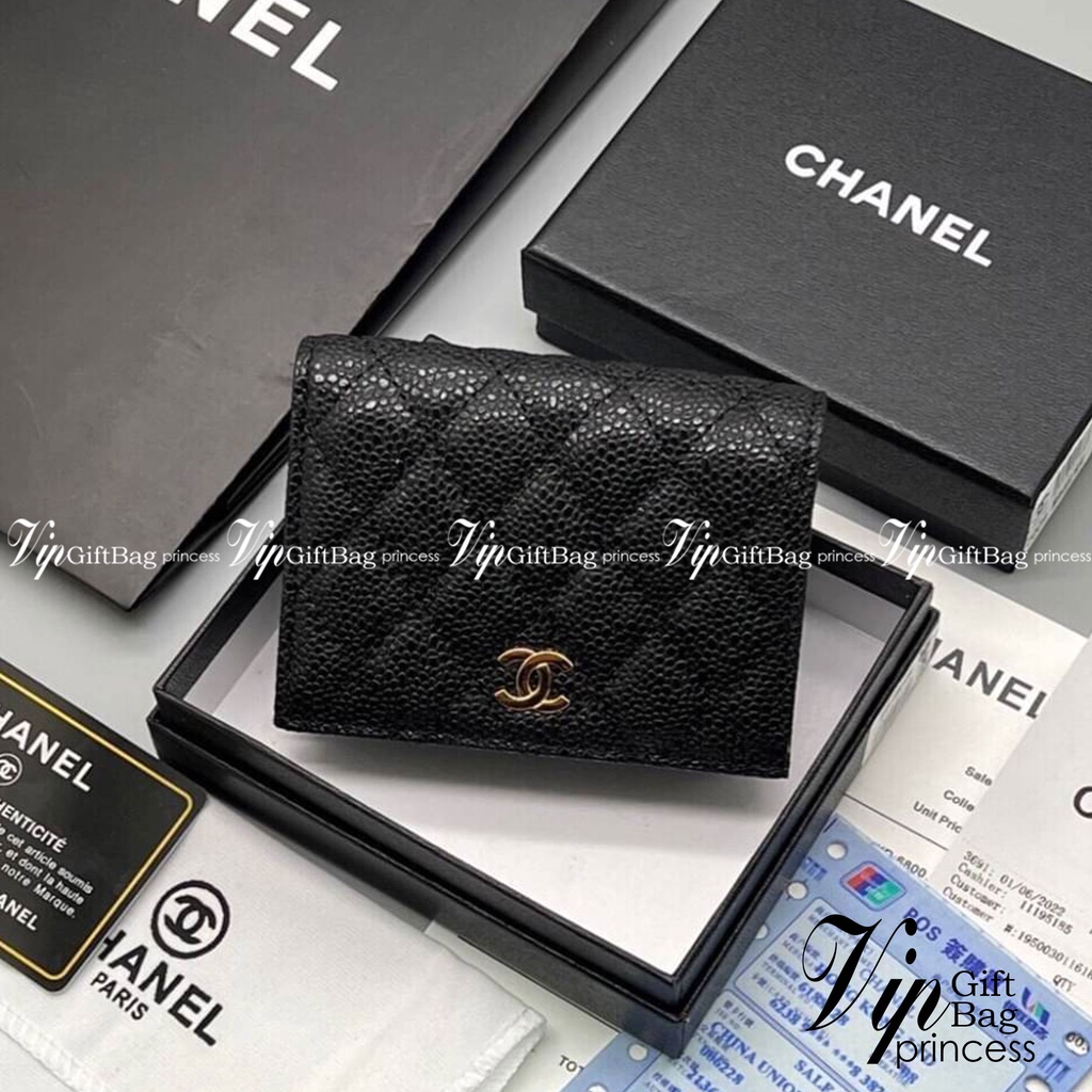 CHANEL Wallet Caviar / Chanel Short Wallet / Chanel Card Holder กระเป๋าสตางค์ชาแนลใบสั้น กระเป๋าใส่บ