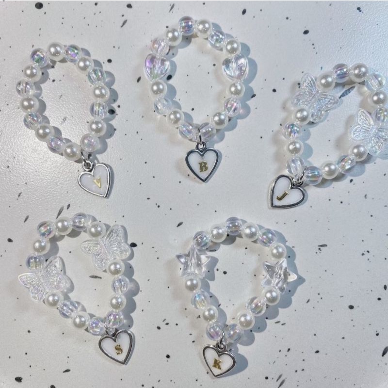 ( พร้อมส่ง ) ♡ ที่รัดเข็มขัดนักเรียนเจ้าหญิง จี้ตัวอักษร A -Z ♡( ใหม่ !!! ไหมแบบยืดไม่ขาดแน่นอน 100 %)