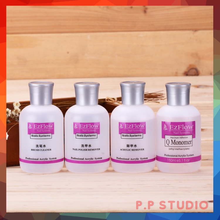 น้ำยาต่ออะคริลิค Monomer เซ็ต อะคริลิค ผงปั้นนูน มีทั้งสูตรแห้งเร็ว และแห้งช้า 150ml.