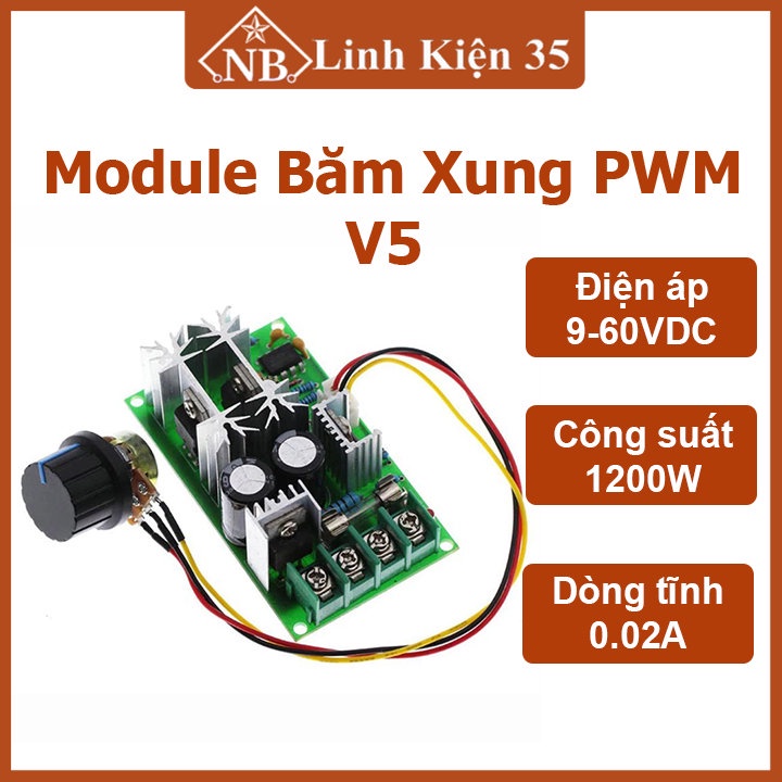 คุณภาพสูง PWM V5 9V-60V 20A pulse hathing โมดูล
