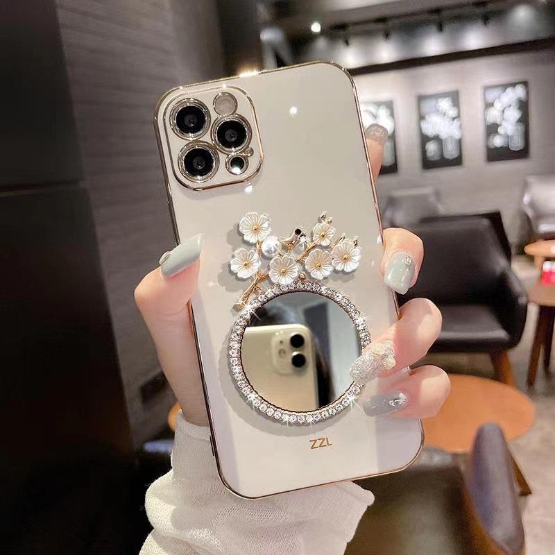 OPPO Reno 11 11Pro 11F 8T 8Z 7Z 6Z 8 7 6 5 10 Pro + Case OPPO A79 A60 A98 A78 A77S A57 2022 เคส ผู้หญิง สไตล์ชุบ กันตก เคสป้องกันกล้อง ที่แม่นยํา