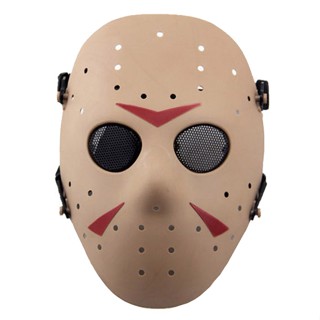 หน้ากาก Mask Friday The 13th วันศุกร์ที่ 13 Jason Voorhees เจสัน วอร์ฮีส์ C-10 สีน้ำตาล วัสดุ PC เกรด A สุดโหด Horror