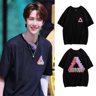 【💘💘】【leee】【 S-3XL 】Wang Yibo 2022ฤดูร้อนใหม่เสื้อยืดสำหรับทั้งหญิงและชายผ้าฝ้ายแขนสั้นสวมใส่เสื้อผ้าขนาดใหญ่สาวเทรนด์เ