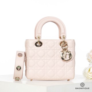 DIOR LADY MY ABC NEW SMALL BABY PINK LAMB GHW