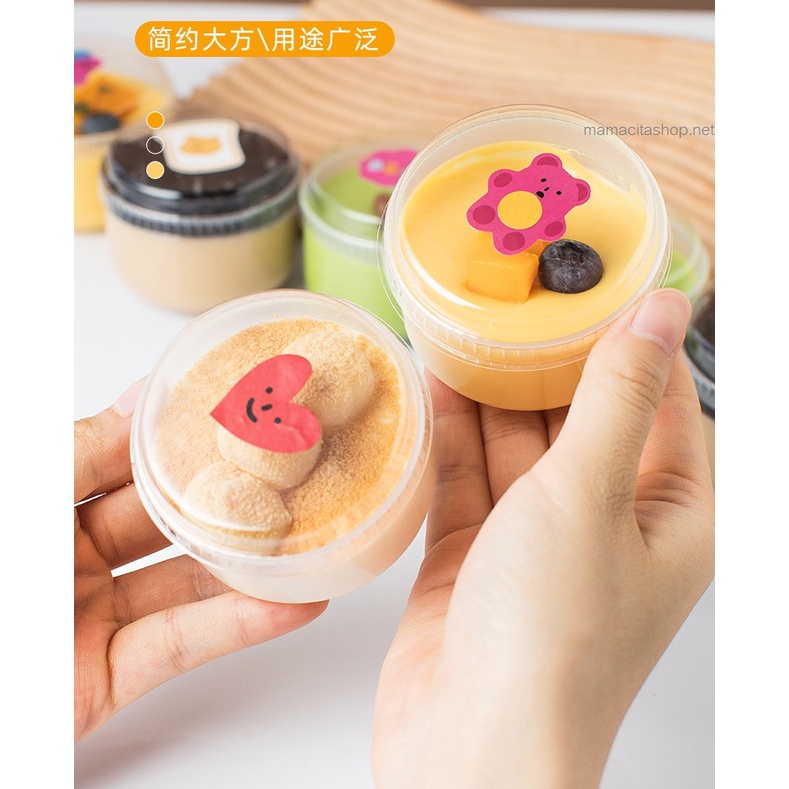 ถ้วยพุดดิ้งเข้าเตาอบได้ ทนความร้อนสูง พร้อมฝา แพ็คละ 10ชุด