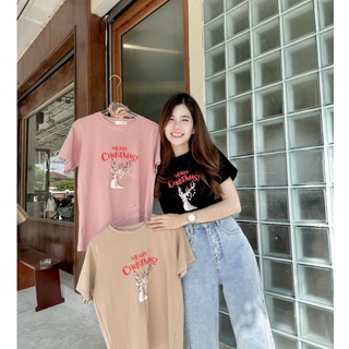 Jarikashop - เสื้อยืดลายน้องกวางนีออน  ( งานป้าย.. Jarika ) ( จ57 )