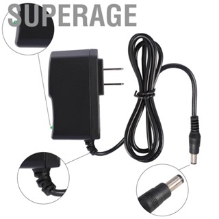 [คลังสินค้าใส]Superage Dc 9V 1A 1000mA อะแดปเตอร์ ชาร์จติดผนัง (2-Flat-Pin Plug / 100 ซม. สายเคเบิ้ล)