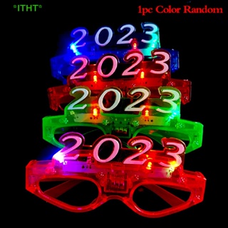 Itht&gt; ใหม่ แว่นตา มีไฟกระพริบ LED สําหรับตกแต่งปาร์ตี้วันเกิด งานแต่งงาน 2023