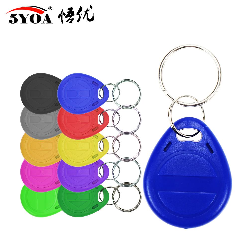 100pcs Em4305 T5577 Rfid 125khz Key Keyfobs Copy Rewritable Writable ...