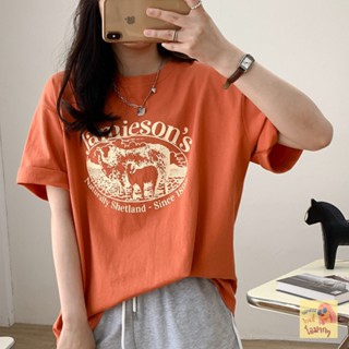 โอมากๆ🍊แฟชั่น เสื้อยืด สกรีนลาย Jamieson 4 สี คอกลมแขนสั้น ผ้านิ่มเด้ง ใส่สบาย