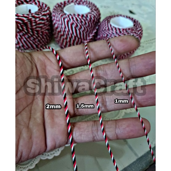 Sangadatu เชือก ขนาด 1 มม. 1.5 มม. 2 มม. ยาว 1 เมตร | Tasbih สร้อยคอ สร้อยข้อมือ วัสดุงานฝีมือ | พร้