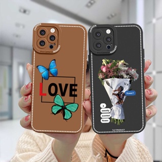 เคสโทรศัพท์มือถือแบบนิ่ม กระเป๋าถือผีเสื้อสีสันสดใส IPhone XR 11 12 13 PRO MAX 6 7 6S 8 Plus X XS MAX Se 2020 6SPlus 7Plus 6Plus 8Plus XSMAX เคส