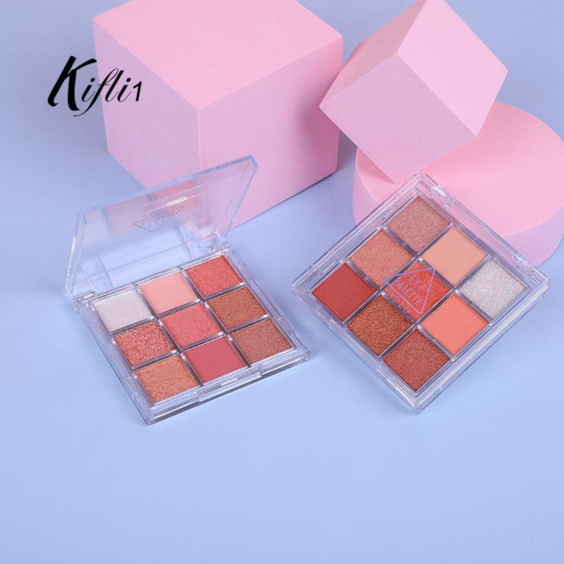 🌸kifli1🌸พาเลตต์อายแชโดว์ชิมเมอร์ เนื้อแมตต์ กลิตเตอร์ ติดทนนาน กันน้ํา แบบพกพา 9 สี สําหรับแต่งหน้า 2024 - รูปที่ 6