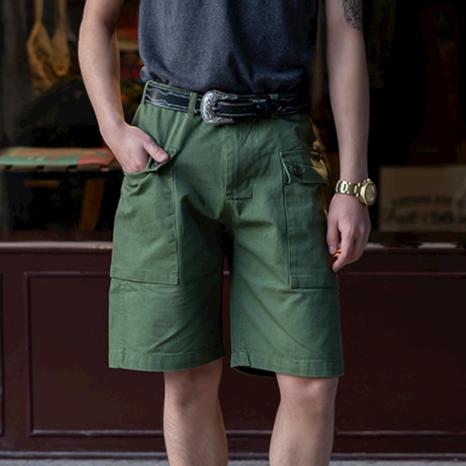 กางเกงทหารแฟชั่น กางเกงคาร์โก้ P44 HBT USMC SHORT PANTS