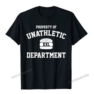 Property Of Unathletic Department Funny Sports T-Shirt Camisas Men Discount Casual Top T-Shirts Cotton Man Tops Shirts C