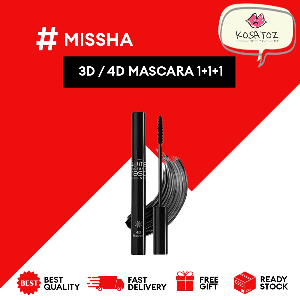 [MISSHA] 3D / 4D Mascara 1+1+1