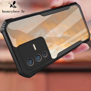 VIVO V23 V21e V23e V21 V20 SE V17 Pro V19 Neo Military Grade Shockproof Acrylic Case  เคสโทรศัพท์กล้องแข็งแรงกันกระแทก Slim Clear ฝาครอบบางปลอก