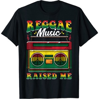 เสื้อยืด พิมพ์ลาย Reggae Music Raised Me Reggae Reggaeton Lover สําหรับผู้ชาย