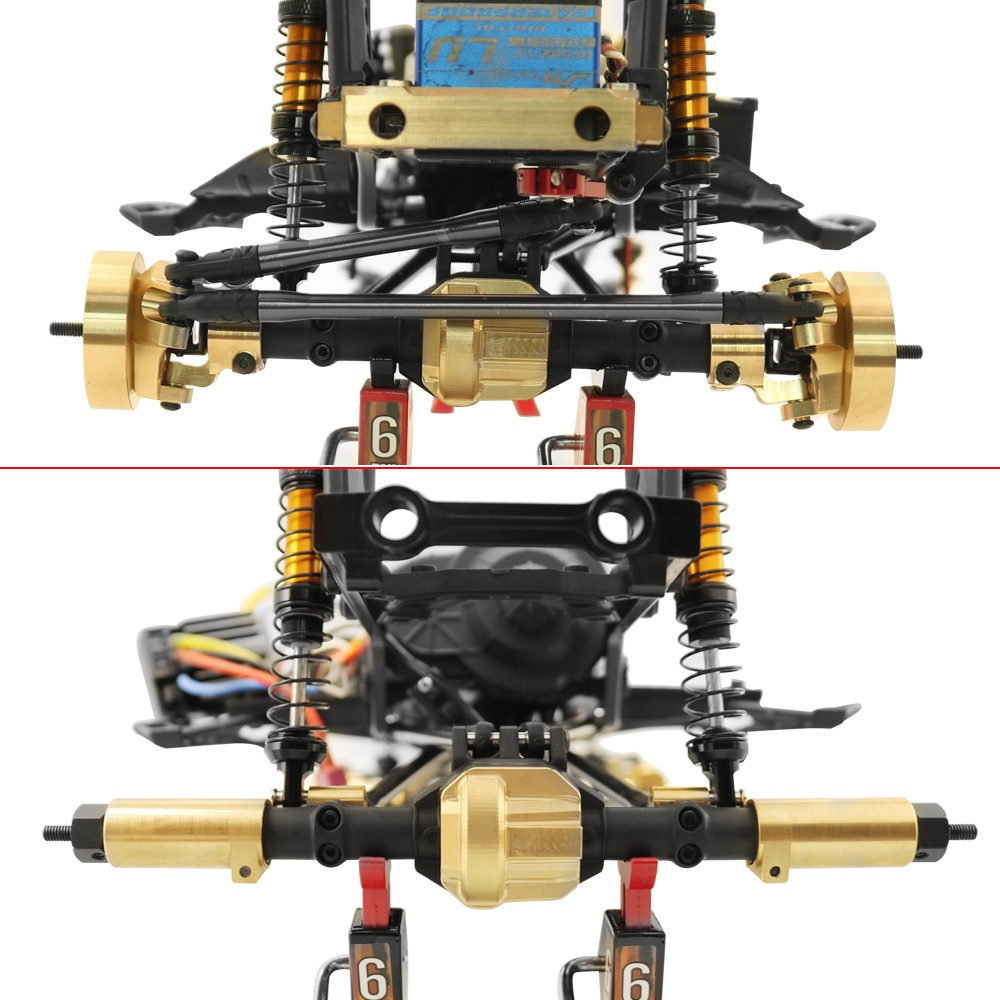 Myhrc AR44 ชุดปลอกหุ้มพวงมาลัย ทองเหลือง สําหรับรถไต่หินบังคับ 1/10 Axial SCX10 II 90046 90047 ราคา ถูกที่สุด ดีลบีเคเค แกลเลอรีภาพที่ 4