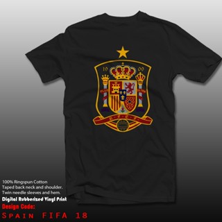 เสื้อยืด 【Hot sale】Gifo Shopee Soccer Spain Fifa 18 Shirt