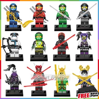 Ninjago Minifigures Mr.E Ultra Violet Hutchins Samurai X Jay Walker Lloyd ของเล่นของขวัญตัวเลขขนาดเล็ก EG18013