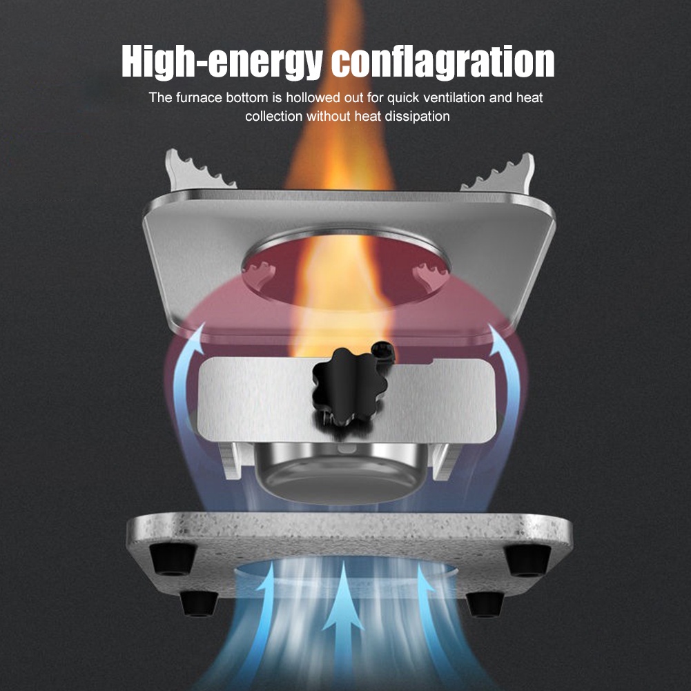 เตาแอลกอฮอล์แบบลิ้นชัก Spirit Stove Pot สำหรับตั้งแคมป์เดินป่ากลางแจ้งในครัวเรือน - รูปที่ 4