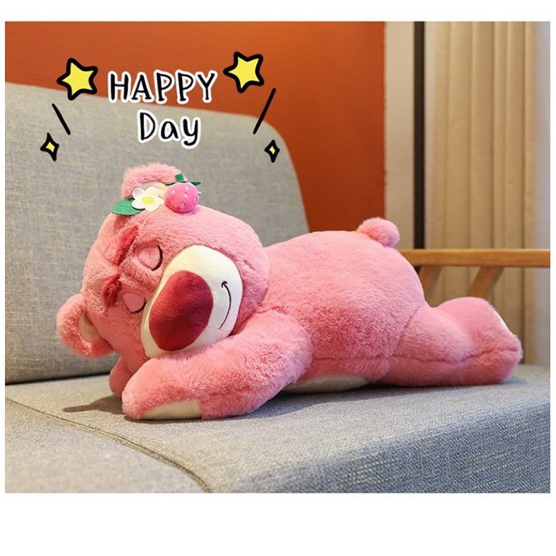 Losto Teddy Bear With Soft Pink Strawberry For Baby, Teddy Bear ไซส ์ 60ซม