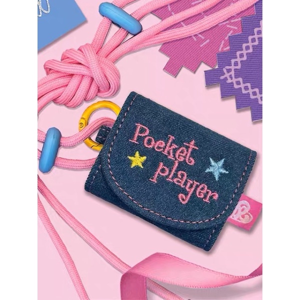 [ พร้อมส่ง ] AirPods Case Rubbie’s Room Pocket Player เคสยีนส์ เคสแอร์พอด รับบี้ส์รูม แท้ เพิ่มสายคล้องคอได้