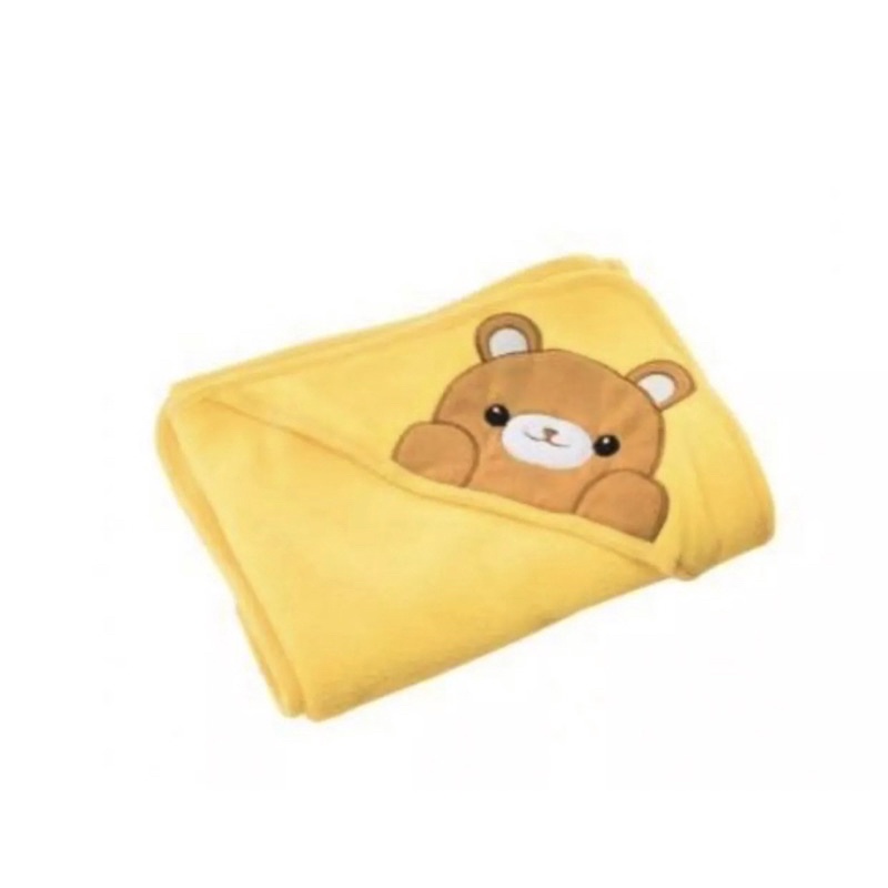 Tupperware Nutrimetics Unisex Baby Teddy Bear Hoodie Bath Tower สีเหลือง - 1 ชิ้นพร้อมกล่อง