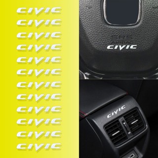 สติกเกอร์โลหะนิกเกิล สําหรับติดตกแต่งกระจกมองหลังรถยนต์ Honda Civic Mugen Accord CRV