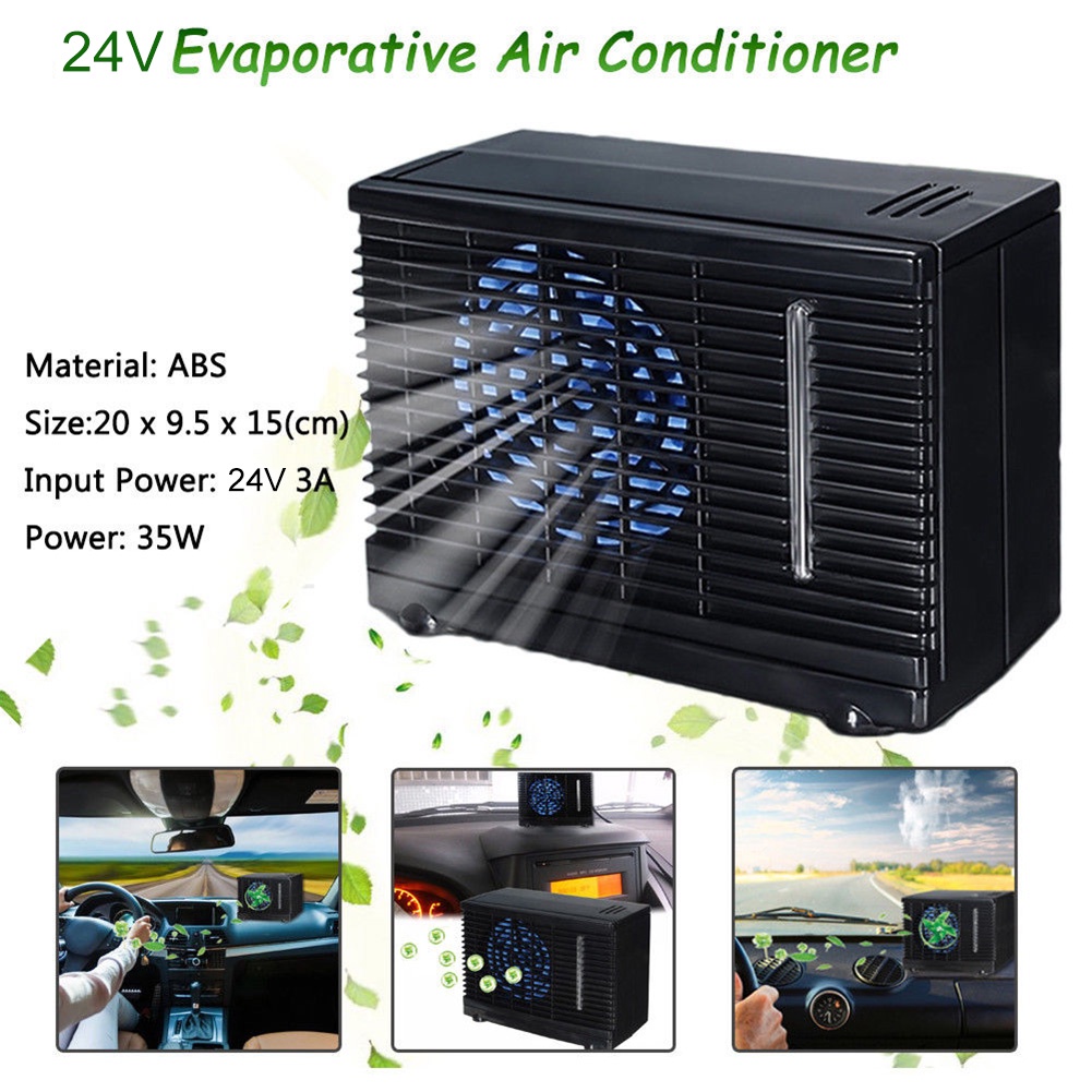 Universal Portable Mini Car Air Conditioner 24V Cooling Conditioner Water Evaporative Air Fan สําหรั