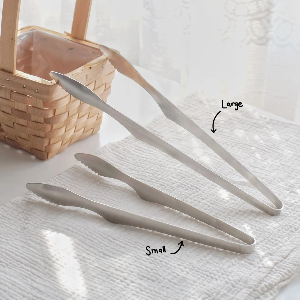 Omocha - Stainless steel food tongs : ที่คีบ ที่คีบเนื้อย่าง ที่คีบสแตนเลส
