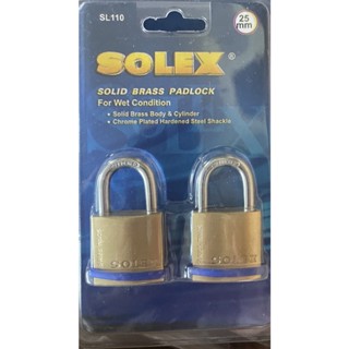 แม่กุญแจ 2แม่ กุญแจดอกเดียว ไขได้ Solex  KEY ALIKE  SL 110 กุญแจ3ดอก