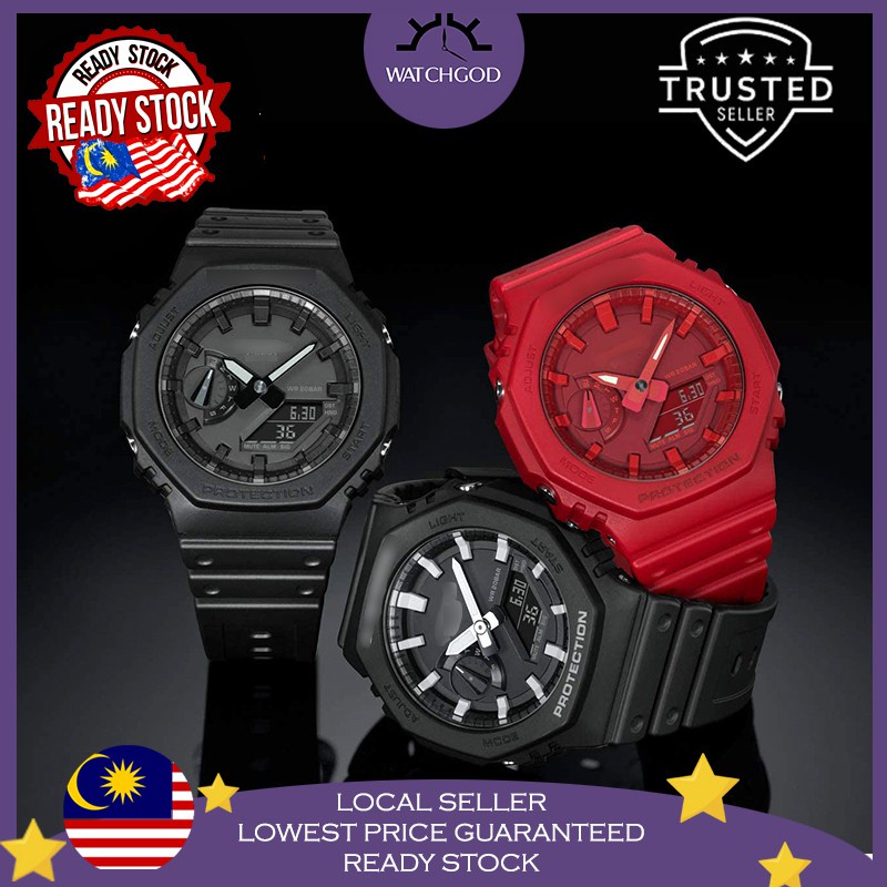 G*/@shock GA-2100 นาฬิกาสปอร์ต G กีฬา GA-2100 ดิจิตอลกีฬาผู้ชายผู้หญิงนาฬิกาผู้หญิงนาฬิกาแฟชั่นเรซิ่