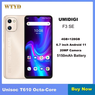 UMIDIGI F3 SE 4GB+128GB 6.7 inch Android 11 SmartPhone  5150mAh Unisoc T610 Octa-Core 4G Mobile Phone