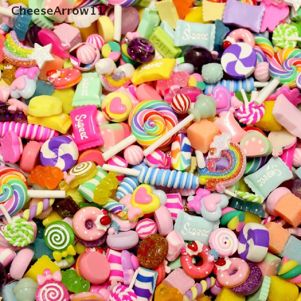 CHE 10 ชิ้นน่ารัก Candy Donut ขนมปังตุ๊กตา Miniature เค้ก Home Craft Decor TH