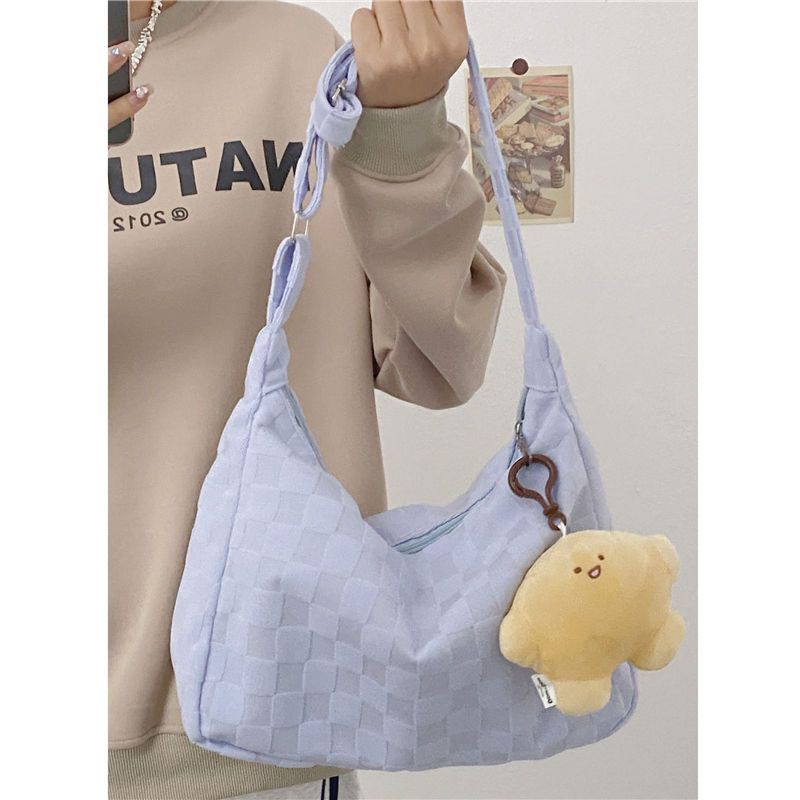 TAIDU สิริ กระเป๋าถือ ความจุสูง เทรนด์ใหม่ กระเป๋าสะพายแฟชั่น สีทึบธรรมดาเรียบง่าย กระเป๋าสะพาย