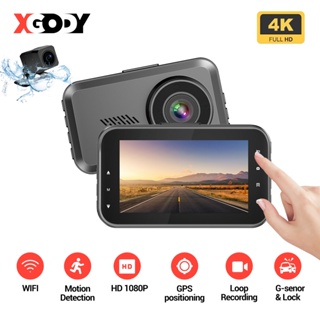 4K Full HD 1080P 3 "หน้าจอเลนส์คู่ Wifi รถ DVR Dash Cam ควบคุมด้วยเสียงกล้องติดรถยนต์ไดรฟ์บันทึก 170 °มุมกว้าง Night Vision กล้องจอดรถ