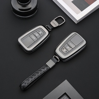 Car Aluminium Alloy TPU Key Holder Cover Case Shell For Toyota Camry Corolla C-HR CHR Prado RAV4 Prius 2/3/4 Buttons Rem