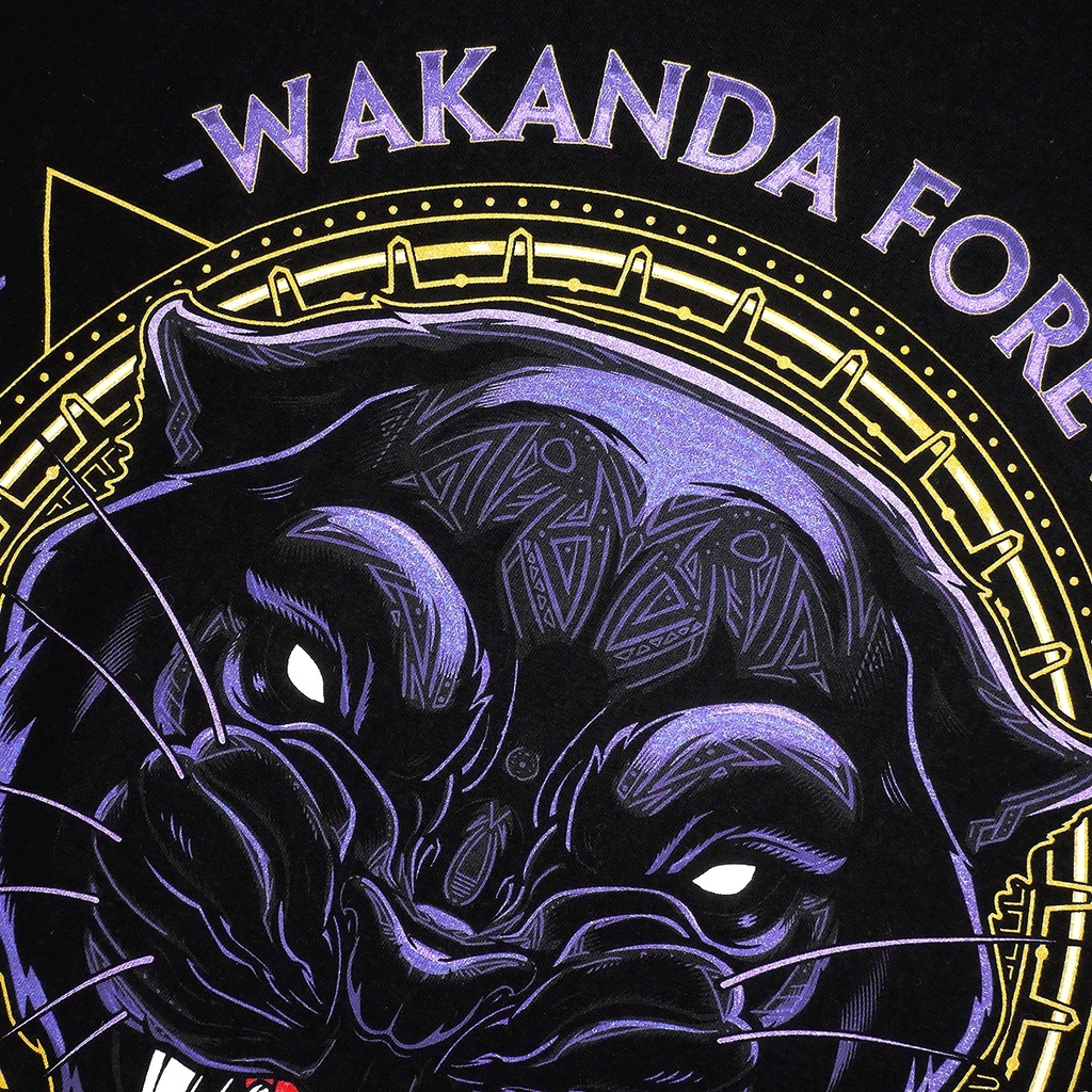 Power 7 Shop เสื้อยืดการ์ตูน มาร์เวล Black Panther ลิขสิทธ์แท้ MARVEL COMICS T-SHIRTS (MVX-119) — صورة 8