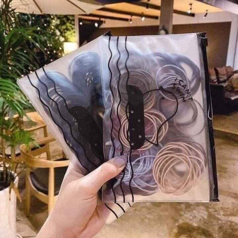 ZIP BAG SET 100 HAIR TIES