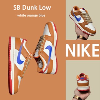 （ยิงจริง）Nike SB Dunk Low ขาว ส้ม ฟ้า ของแท้100%💯รองเท้าผ้าใบ รองเท้า รองเท้าวิ่ง รองเท้า nike-1-4