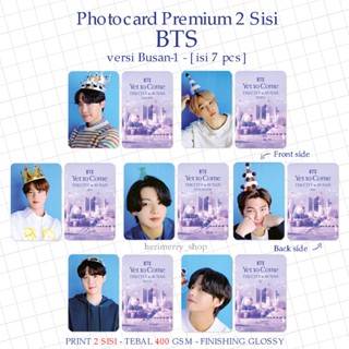 ชุดโฟโต้การ์ด PC BTS YET TO COME IN BUSAN - Kpop พรีเมี่ยม 2 ด้าน เคลือบเต็มรูปแบบ 7 ชิ้น