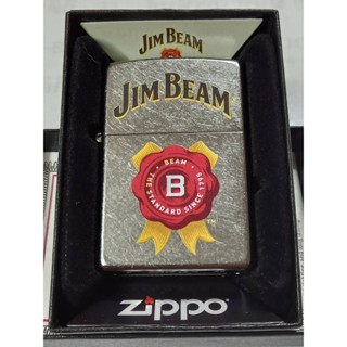 ZIPPO 49326 JIM BEAM  STREET CHROME  COLOR IMAGE   สีเงินผิวโครเมี่ยมลายแบบสกรีน   ของใหม่ไม่ผ่านการใช้งาน  มาพร้อมกล่อง