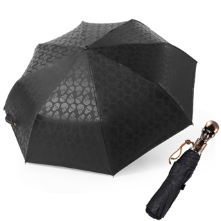 Classic Retro Skull Men Women Umbrella Windproof Automatic Folding Male Female Business Parasol Anti-UV Sun Protection P