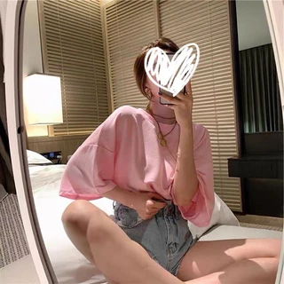 Cicishop(8990)เสื้อยืดทรง Oversize แต่งโซ่เว้าหลัง ผ้านิ่ม ใส่สบาย