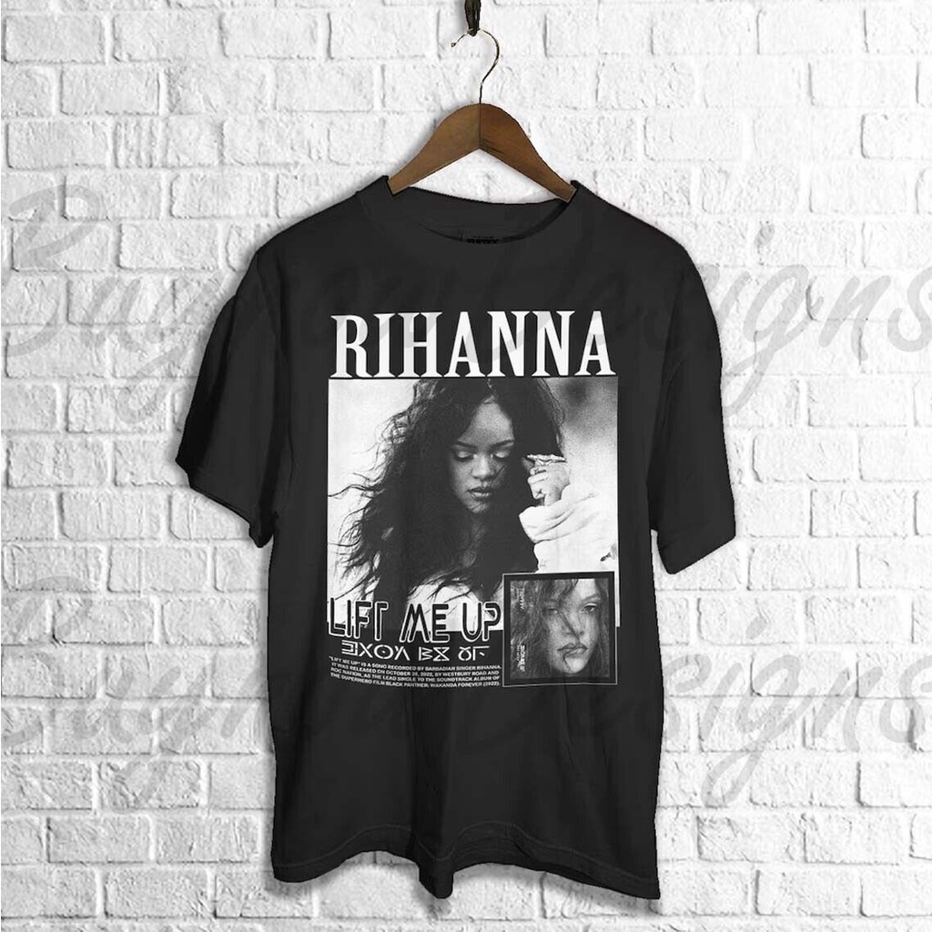 Men Tshirts Rihanna เสื้อ, Rihanna T เสื้อ, Rihanna Lift Me Up Poster Graphic tee J715831