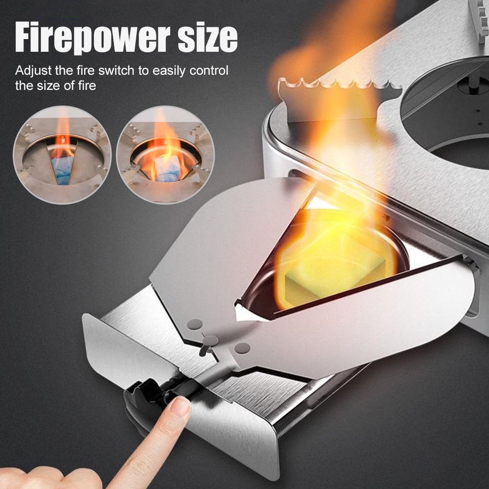 เตาแอลกอฮอล์แบบลิ้นชัก Spirit Stove Pot สำหรับตั้งแคมป์เดินป่ากลางแจ้งในครัวเรือน - รูปที่ 3